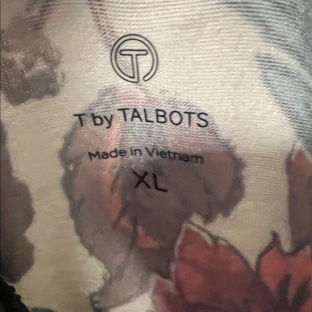 Talbots Vibrant Floral Long Sleeve Top - Picture 5 of 8